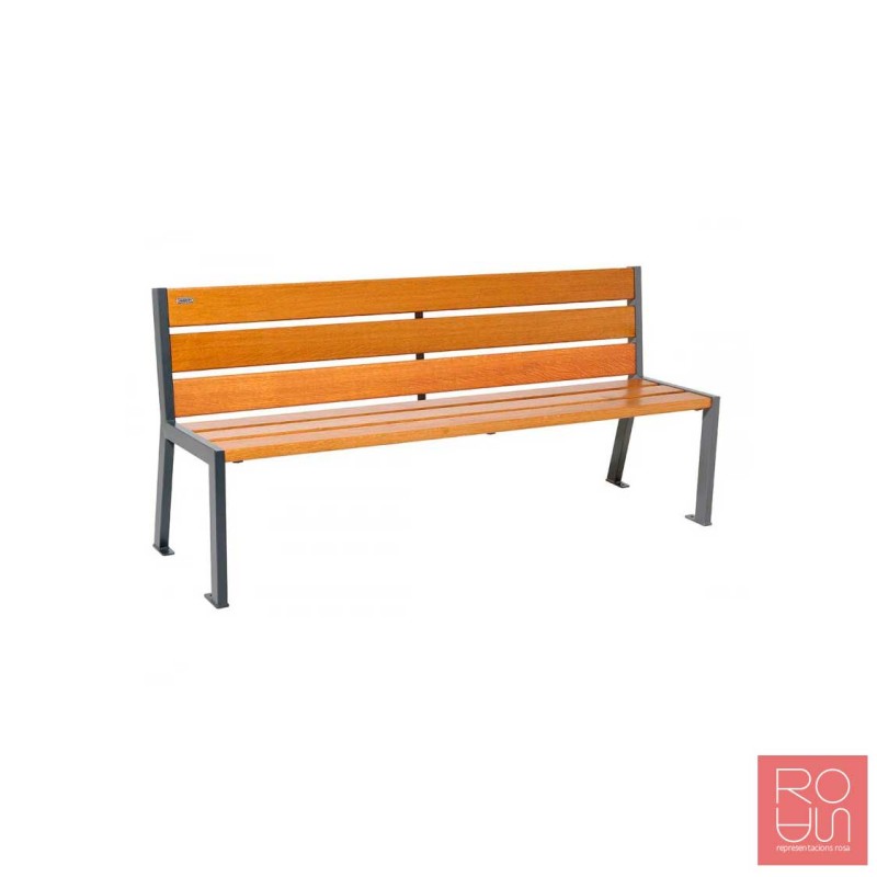 Banc Silaos en acer i fusta Roure PEFC